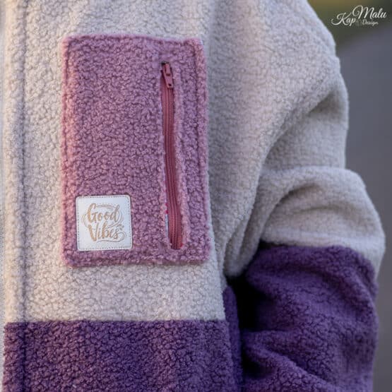 Diy Stoffe Outfit 580r Boucle Doubleface Reissverschluss Label