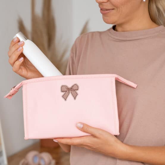 Kosmetiktasche Label Schleife Mu