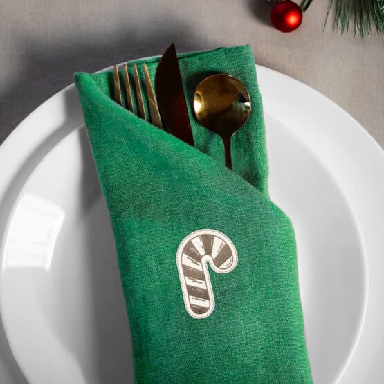 Kunstleder Label Zuckerstange Mu