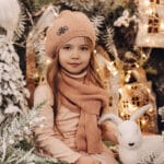 Kunstleder Label Bonbon Rose Muetze Mu