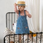 Maedchen Kleid Jersey Schwarz Label Schleife Mu