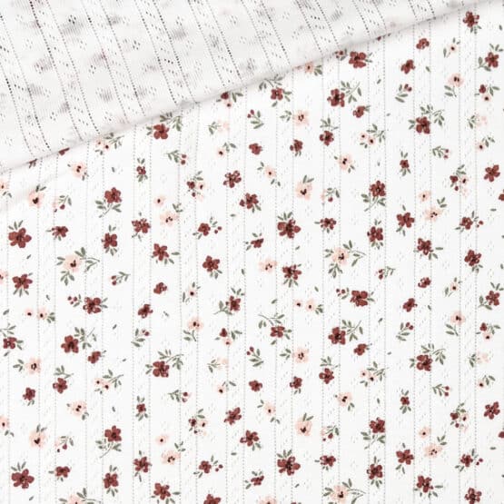 Pointoille Jersey Bluemchen Warmweiss 2