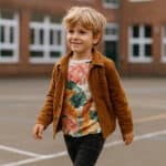 Shirt Shelmy Junge Single Jersey Tropical Jungle Helles Natur Ki