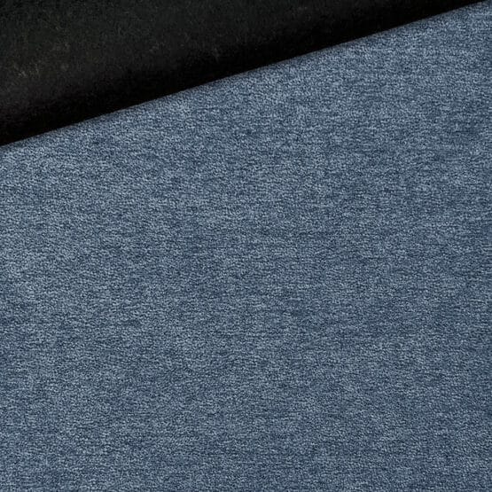 Velour Dekostoff Smoky Jeansblau