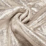 Teddyplüsch – Gold Foil – Sand Beige