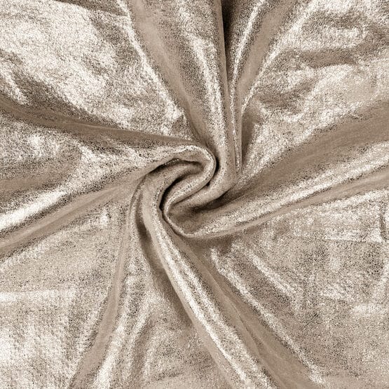 Teddyplüsch – Gold Foil – Sand Beige