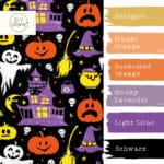 Farbkombi Popeline Cute Halloween Friends Schwarz