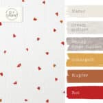 Farbkombi Musselin Herzchen