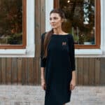 Fashion Pretty Woman Kleid Jersey Schwarz Label Schleife Mu