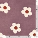 French Terry Sommersweat Daisies Antique Berry