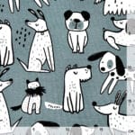 French Terry – Sommersweat – Hunde – Dusk Blue