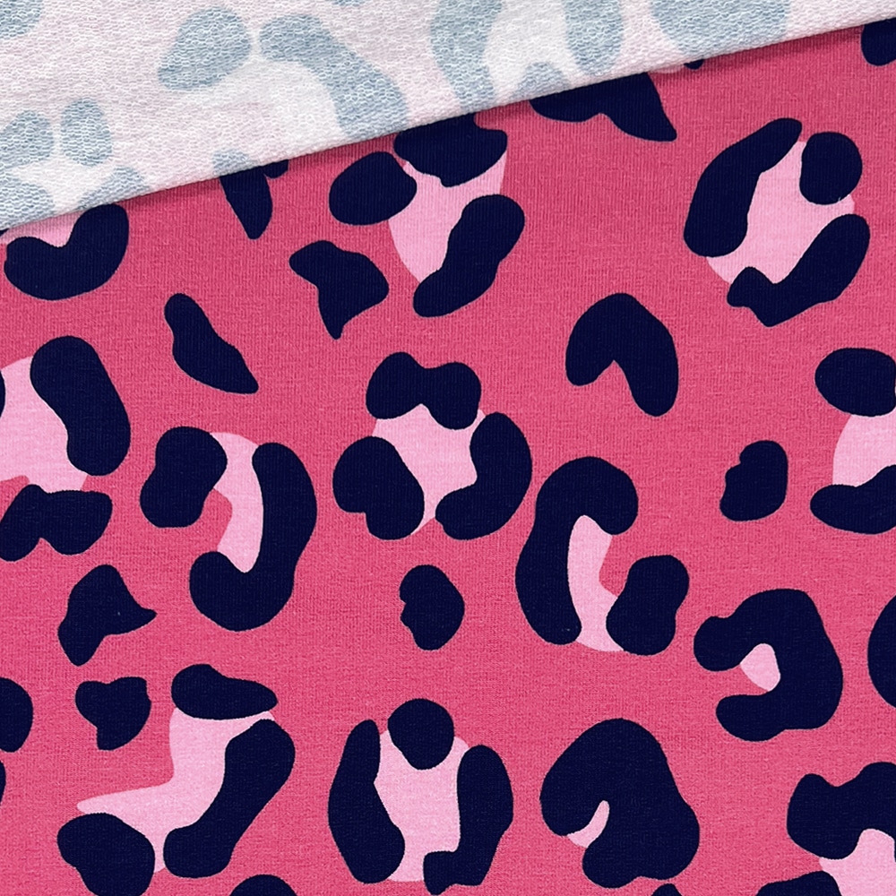 French Terry Sommersweat Leo Pink 2 French Terry Sommersweat Leo Pink 2