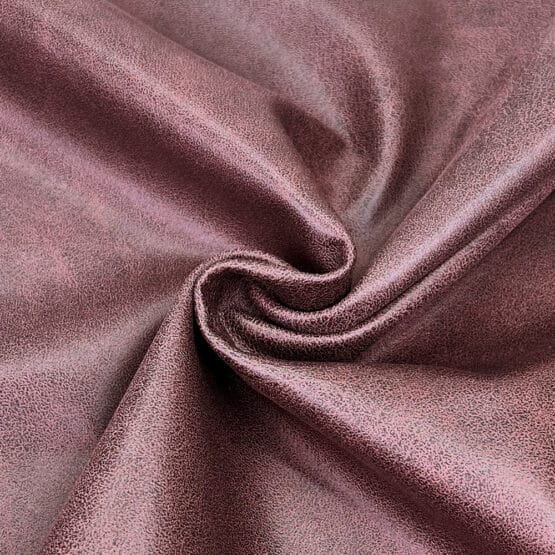 Kunstleder – Shiny Suede Look – Dunkles Antique Rose Strukturiert