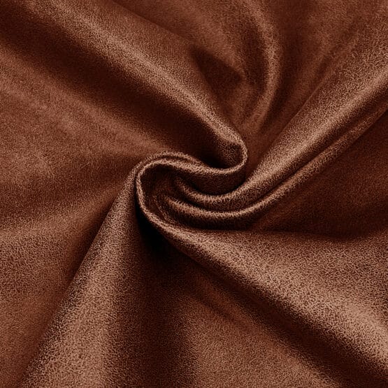 Kunstleder – Shiny Suede Look – Dunkles Lederbraun Strukturiert