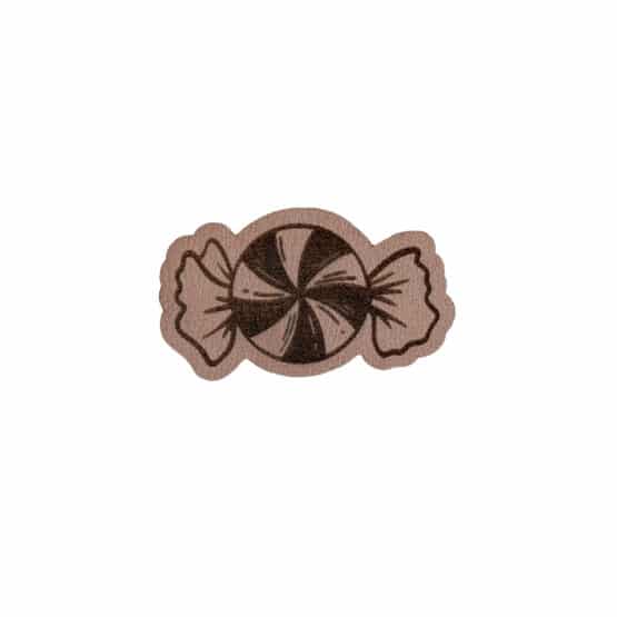 Label Bonbon Rund 53 X 31 Mm Rose Metallic