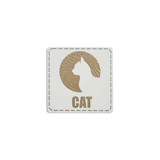 Label Cat Silhouette 40 X 40 Mm Staubweiss Gold