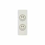 Label Loop Happy Face 20 X 54 Mm Wollweiss