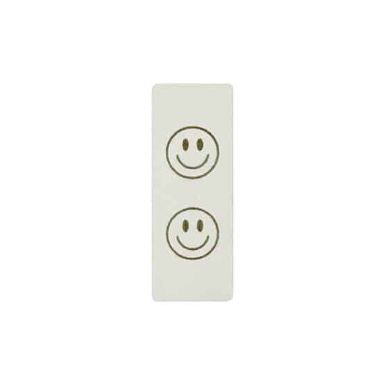 Label Loop Happy Face 20 X 54 Mm Wollweiss