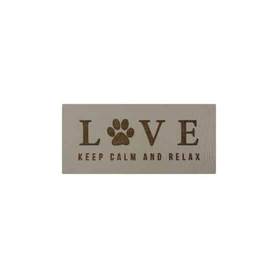 Label Love Paw 55 X 25 Mm Tan Beige