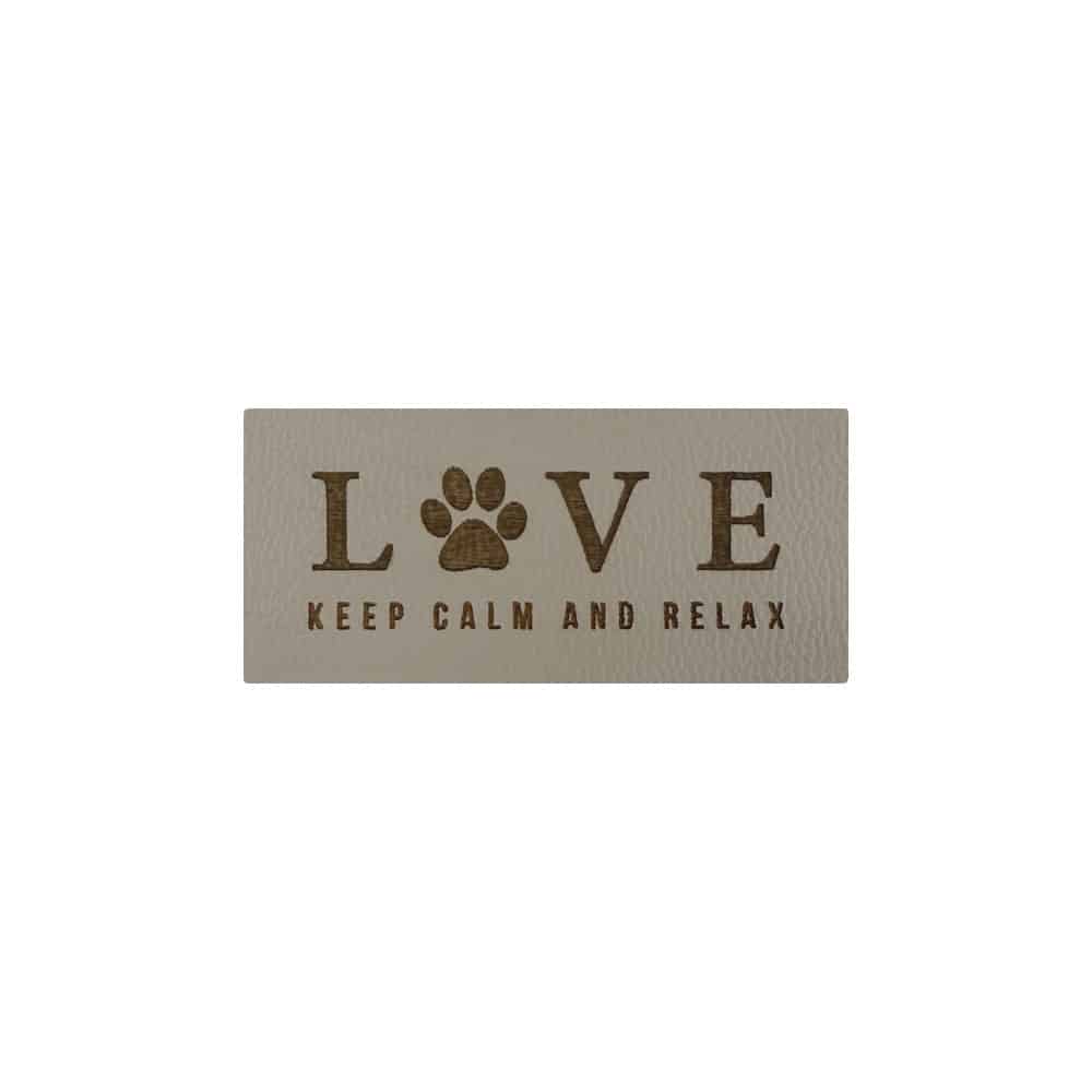Label Love Paw 55 X 25 Mm Tan Beige Label Love Paw 55 X 25 Mm Tan Beige