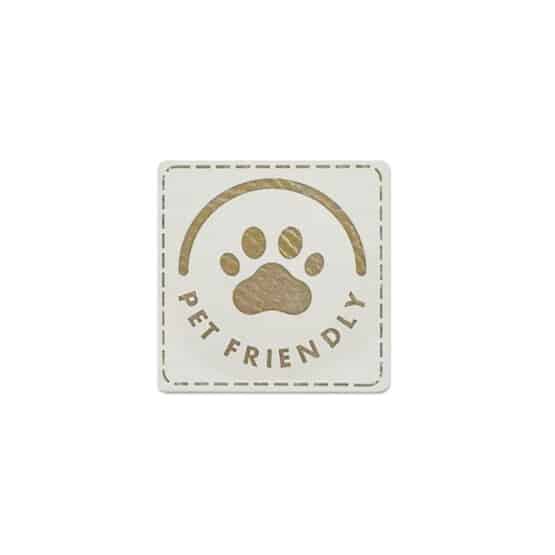 Label Paw Pet Friendly 40 X 40 Mm Staubweiss Gold