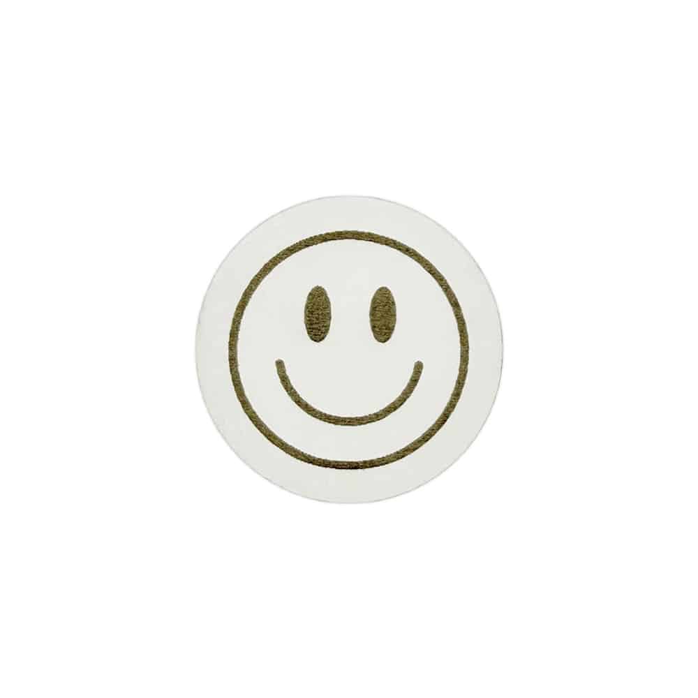 Label Rund Happy Face 42 X 42 Mm Wollweiss Label Rund Happy Face 42 X 42 Mm Wollweiss