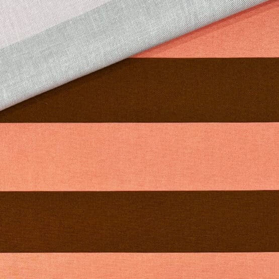 Leichter Canvas Blockstreifen Caramel Light Coral 2
