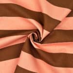 Leichter Canvas Blockstreifen Caramel Light Coral 3