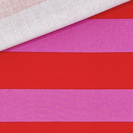 Leichter Canvas Blockstreifen Rot Helles Cassis 2