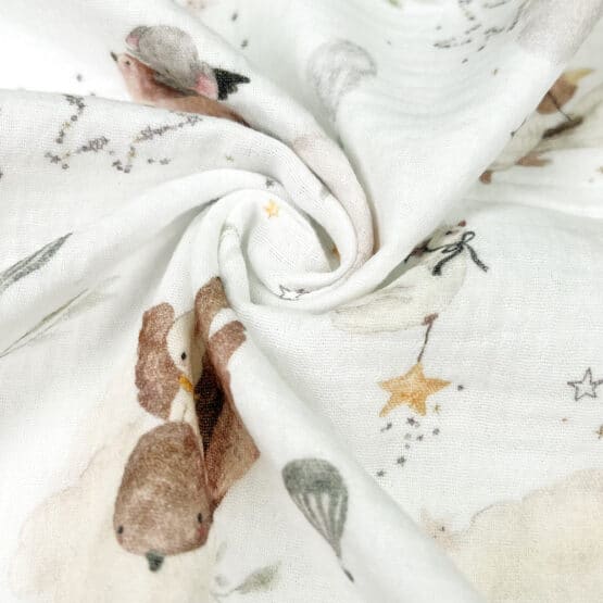 Musselin – Wolkenland & Tiere – Warmweiß