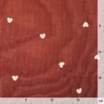 Rippenjersey Herzen Light Dusty Rost