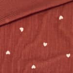 Rippenjersey Herzen Light Dusty Rost 2