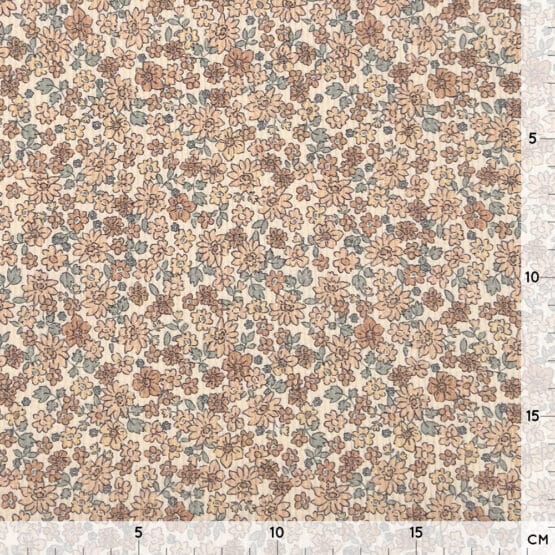 Rippenjersey – Mini Blush Flowers – Helles Beige