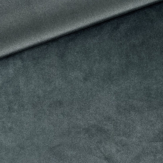 Samt Velour Dekostoff Sage Graphit 2