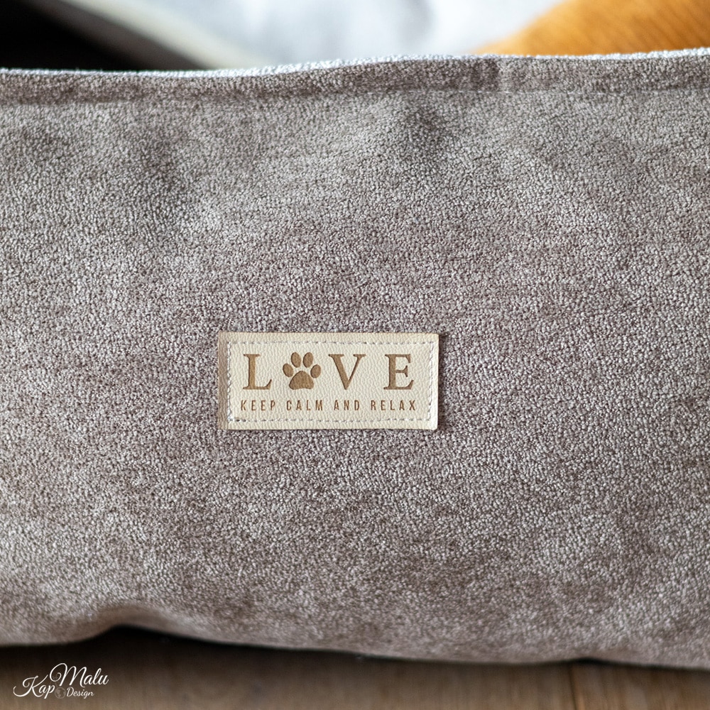 Diy Stoffe Inspiration 587z Hundekoerbchen Tierbett Tierkoerbchen Animal Katzenkoerbchen Velour Deko Dunkles Smoky Beige Label