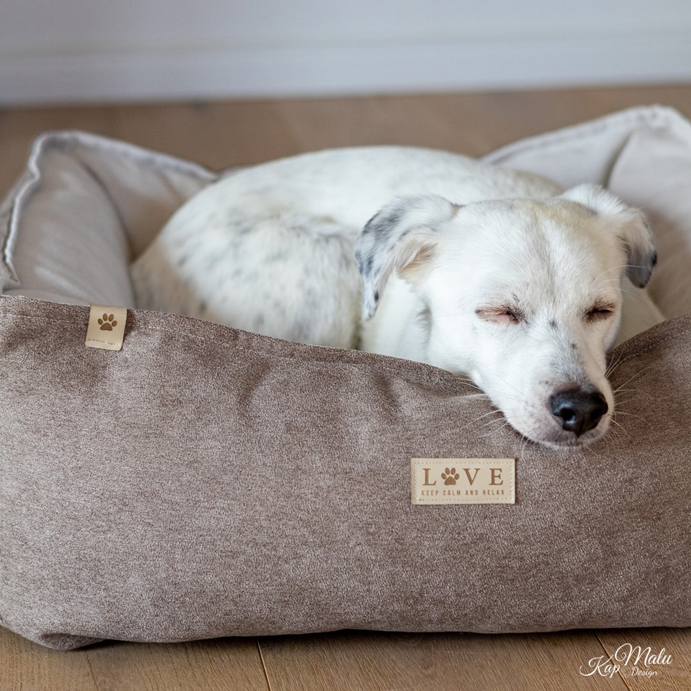 Diy Stoffe Inspiration 588g Hundekoerbchen Tierbett Tierkoerbchen Animal Katzenkoerbchen Velour Deko Dunkles Smoky Beige Sand Beige Label