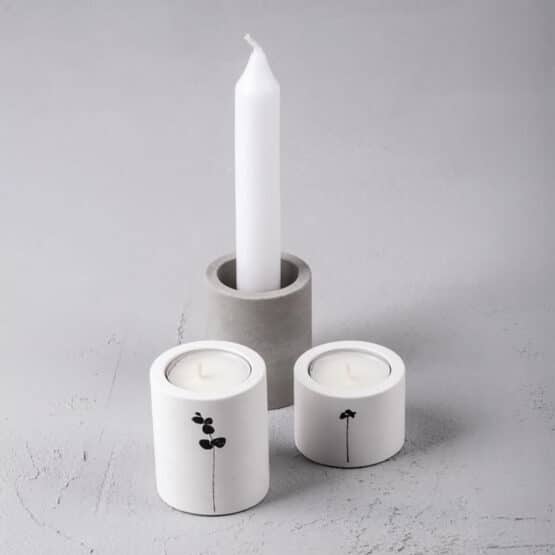 DIY Stoffe Inspiration - Gießen - Formen - Silikon - Kerzen Weiß - Beton