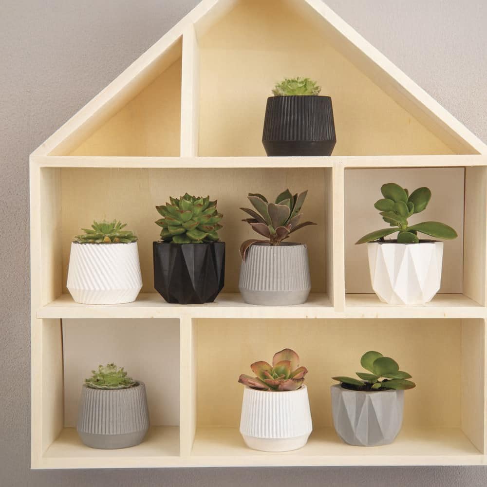 Diy Stoffe Inspiration 590e Giessen Formen Silikon Weiss Beton Pflanze Topf Toepfchen