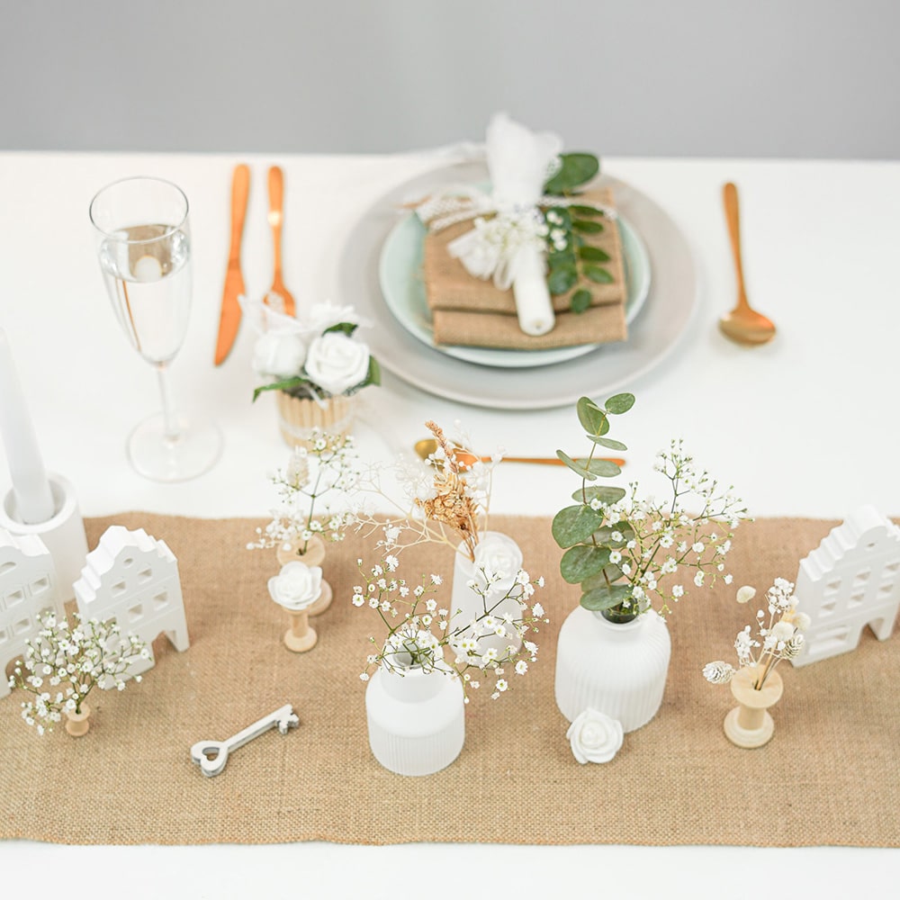 Diy Stoffe Inspiration 591c Giessen Formen Silikon Weiss Vase Haeuser Jute Basteln Kerzenstaender