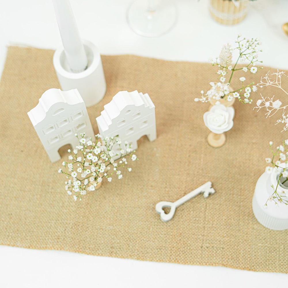 Diy Stoffe Inspiration 591d Giessen Formen Silikon Weiss Vase Haeuser Jute Basteln Kerzenstaender