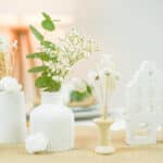 Diy Stoffe Inspiration 591h Giessen Formen Silikon Weiss Vase Haeuser Jute Basteln Holzspule