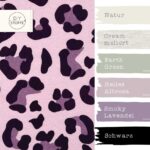 Farbkombi French Terry Sommersweat Big Leo Dots Lavendel Rosa