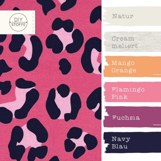 Farbkombi French Terry Sommersweat Big Leo Dots Pink