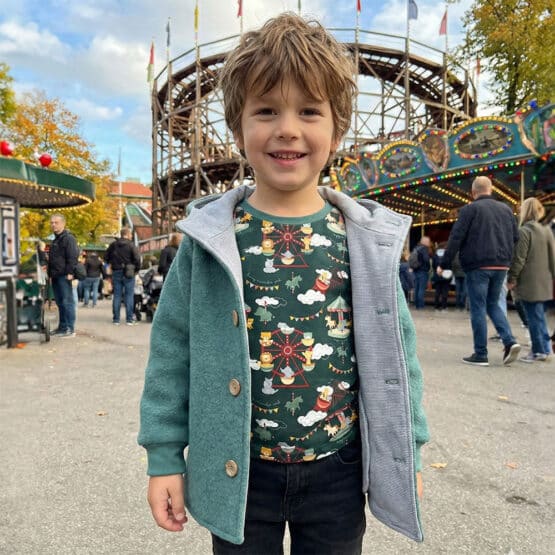 Single Jersey Rummeltiere Dunkle Pinie Organic 1 Ki