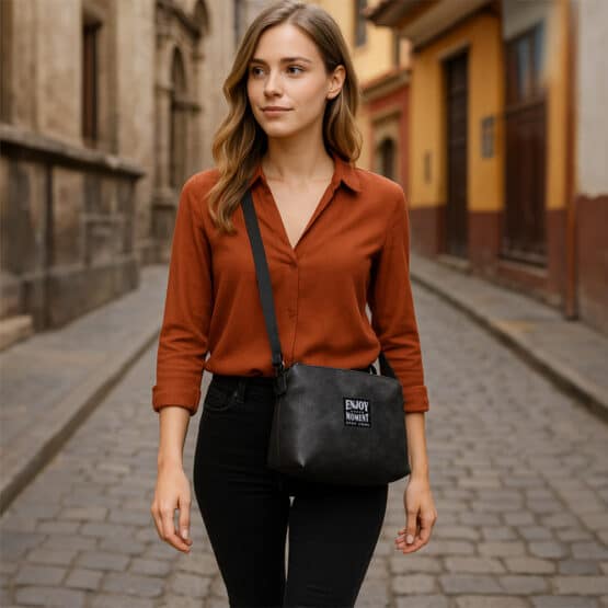 Vintage Leder Anthrazit Schwarz Ki