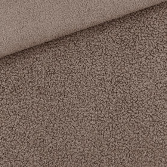 Double Face Boucle Teddyfleece Dunkles Smoky Beige