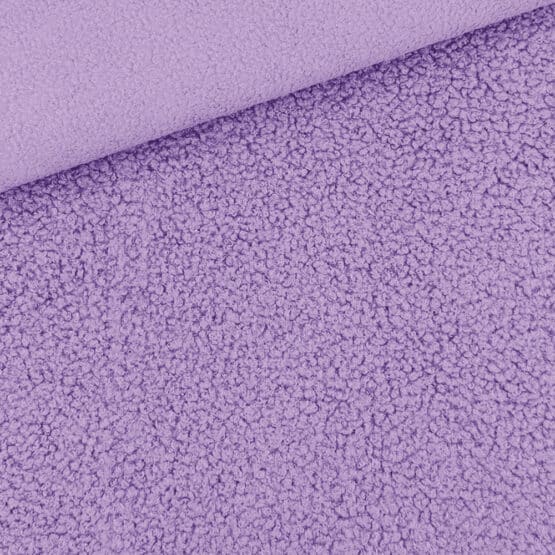 Double Face Boucle Teddyfleece Lavendel 1