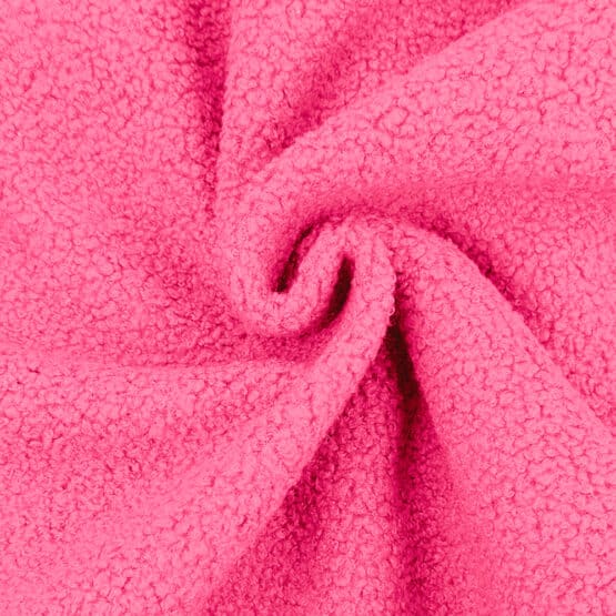 Double Face Boucle Teddyfleece Neon Pink
