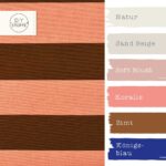 Farbkombi Leichter Canvas Blockstreifen Light Coral Caramel