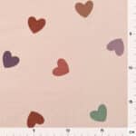 French Terry Sommersweat Mit Herzen Helles Lachsrosa